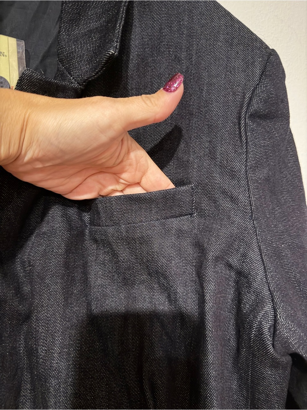 NWT Dark Navy Demin Women's Tailored Blazer Jacket Size XL - Picture 4 of 6